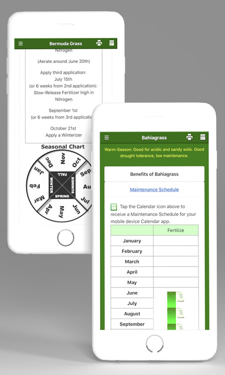 Lawn Maintenance Schedule App for iPhone and Android
